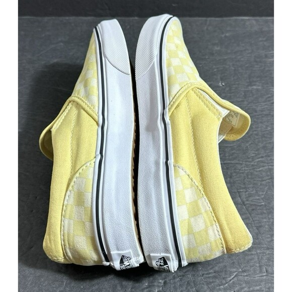 Vans Slip-on Yellow Checkered Skate Shoe Big Kids Size 6 - Picture 5 of 7